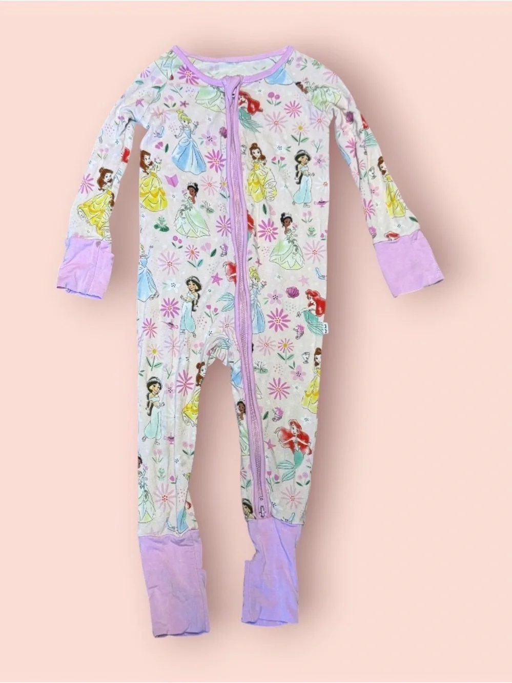 Little Sleepies OG DISNEY PRINCESS Zippy Pajamas 6-12 Months